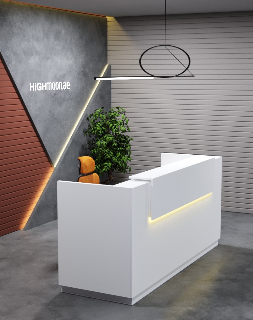 Lieu Full White Reception Desk