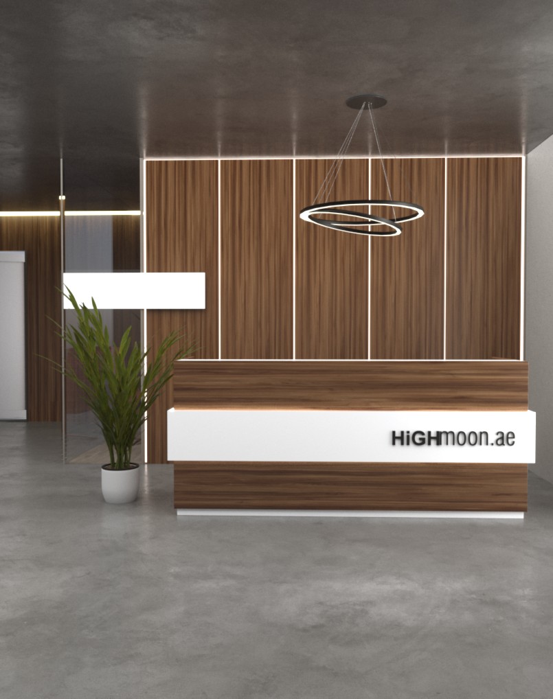 Exquisite Dark reception desk dubai