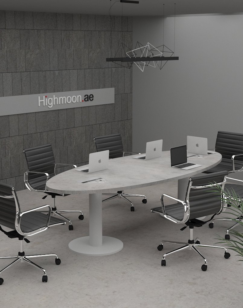 small white conference table