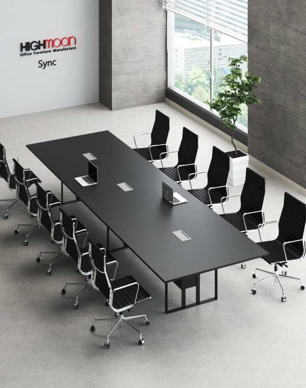 Sync Boardroom table (Black Leg)