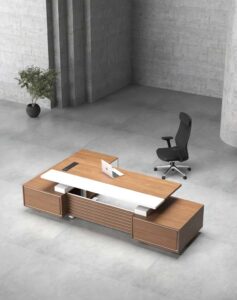 Ergo Ergonomic Executive Desk (White Leg)