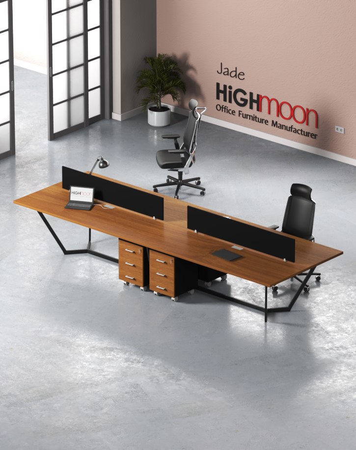 Snow 4 Cluster Workstation - Highmoon Furniture Manufacturer and Supplier Snow 4 Cluster Workstation