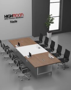 Nade Boardroom Table (White Leg)