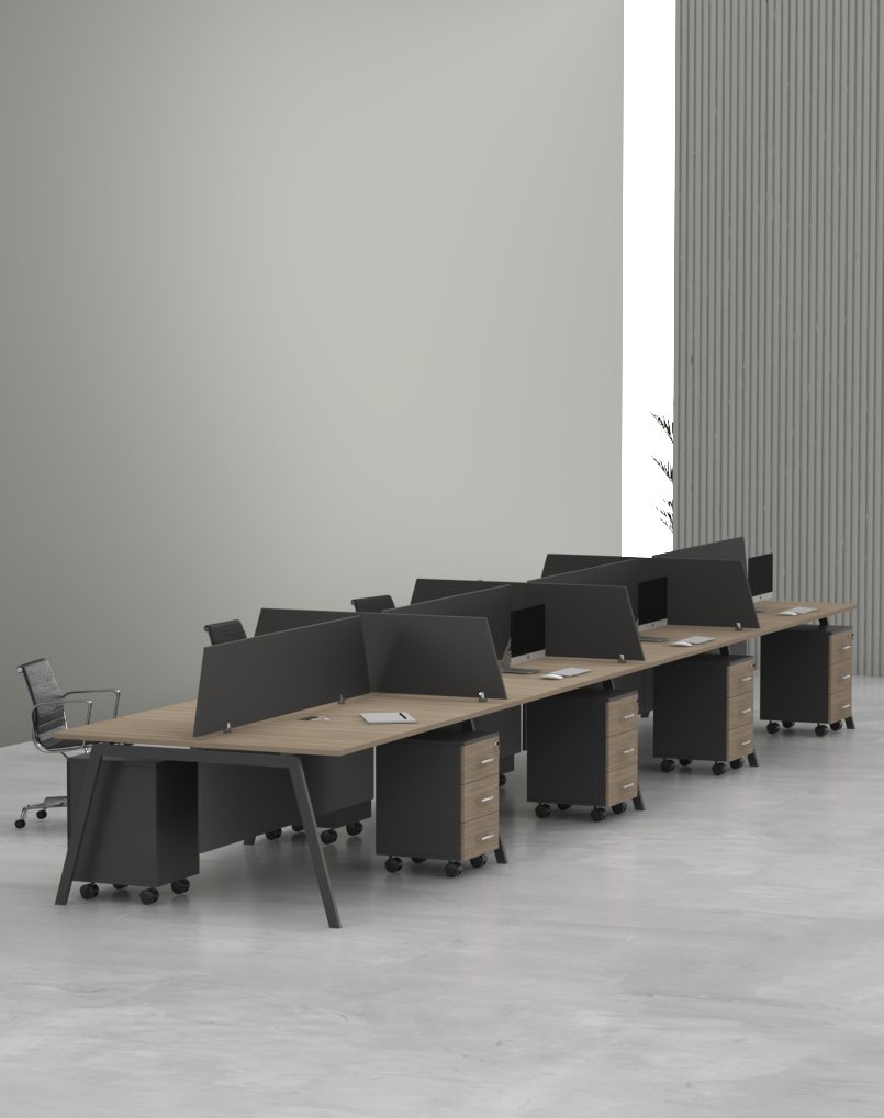 Orange 8 cluster Workstation - Highmoon Office Furniture Manufacturer and Supplier Orange 8 cluster Workstation