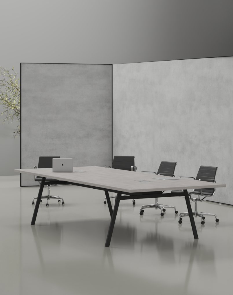 Orange Meeting Table (Black Leg) Orange Meeting Table (Black Leg)