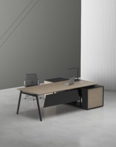 Orange Executive Desk (Black Leg)