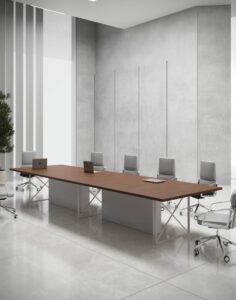 Cube Boardroom Table (White Leg)