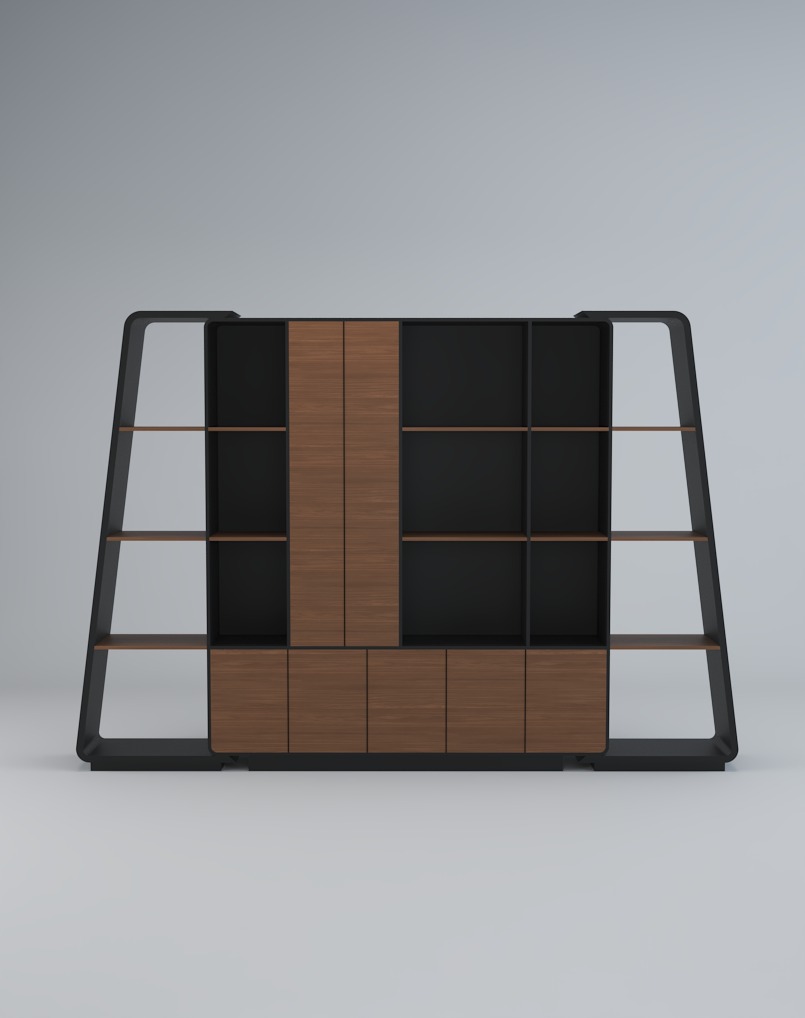 Zip Executive Display Cabinet - Highmoon Office Furniture Manufacturer and Supplier Zip Executive Display Cabinet (Black Leg)