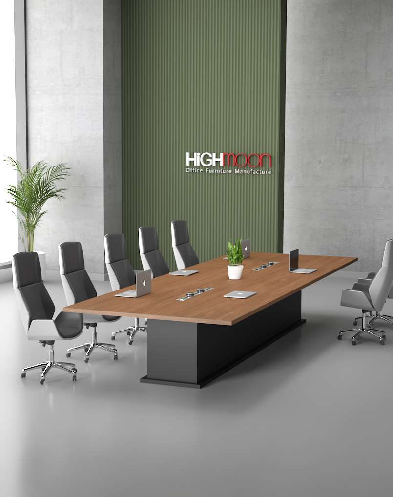 Apple Meeting Table (Black Leg) Highmoon Office Furniture