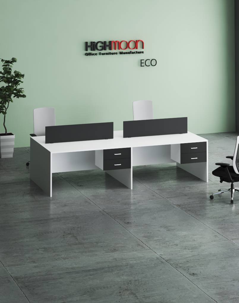 Eco 4 Cluster Workstation - Highmoon Office Furniture Manufacturer and Supplier Eco 4 Cluster Workstation