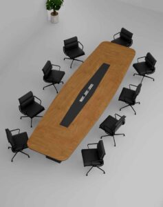 Keep Boardroom Table (Black Leg)