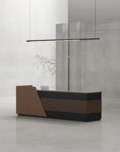 Orange Reception Desk (Black)
