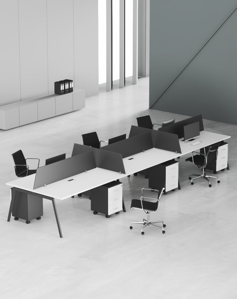 Orange 6 Cluster Workstation - Highmoon Furniture Manufacturer and Supplier Orange 6 Cluster Workstation
