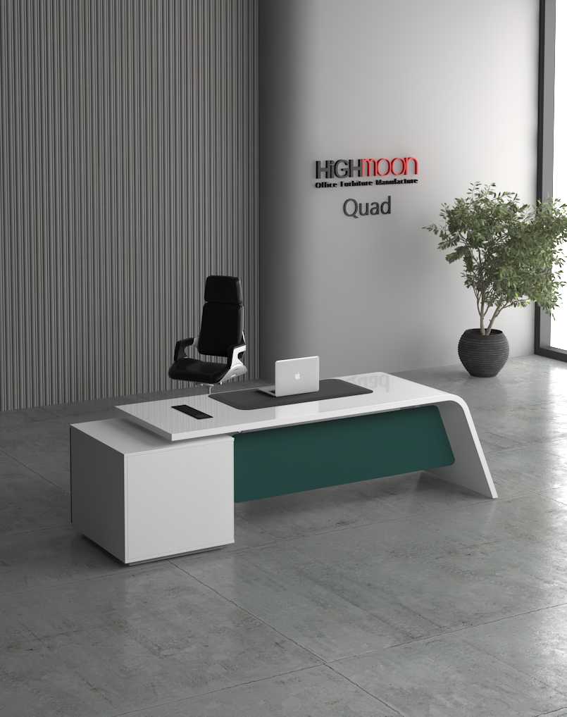 Quad Straight Manager Desk - Highmoon Office Furniture Manufacturer and Supplier Quad Straight Manager Desk