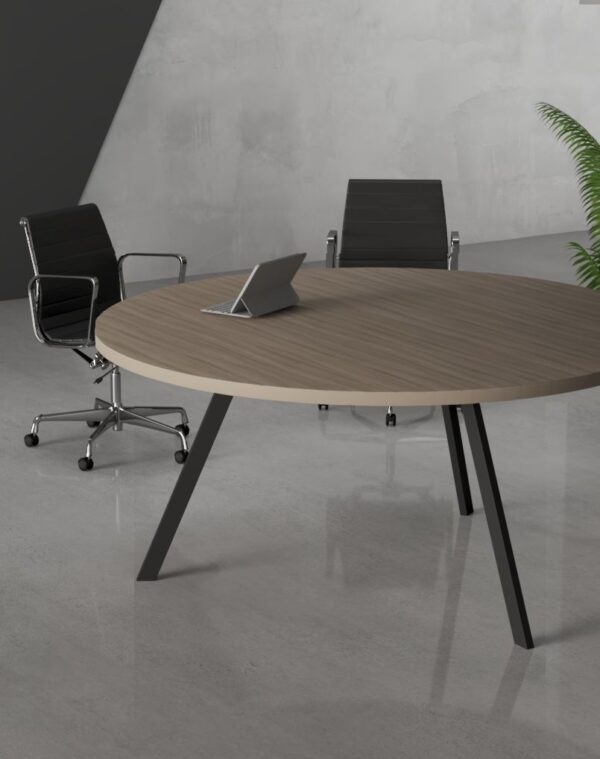 Orange Round Meeting Table - Highmoon Office Furniture Manufacturer and Supplier