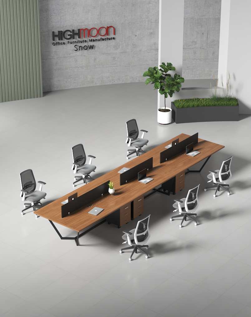 Snow 6 Cluster Workstation - Highmoon Furniture Manufacturer and Supplier Snow 6 Cluster Workstation