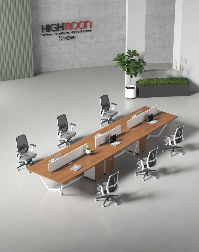 Snow 6 Cluster Workstation - Highmoon Furniture Manufacturer and Supplier Snow 6 Cluster Workstation