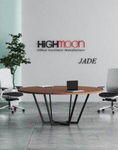 Jade Round Meeting Table (Black Leg)