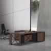 Cube Executive Desk (Black Leg)