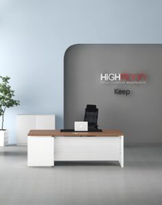 Keep Straight Executive Desk (White Leg)