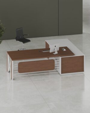 Cube Manager Desk (White Leg)