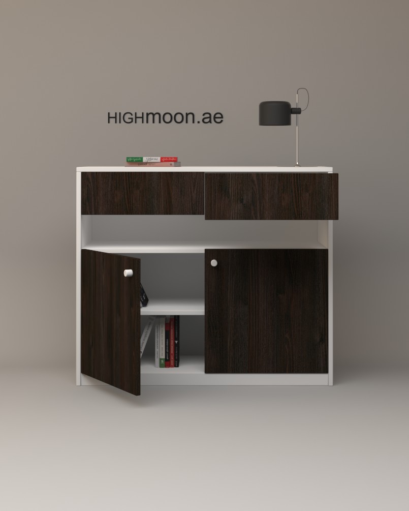 Apple Low Height Credenza With White Body - Highmoon Office Furniture Apple Low Height Credenza with sleek white body – perfect for modern offices. Shop now at Highmoon Office Furniture Dubai for stylish storage solutions.