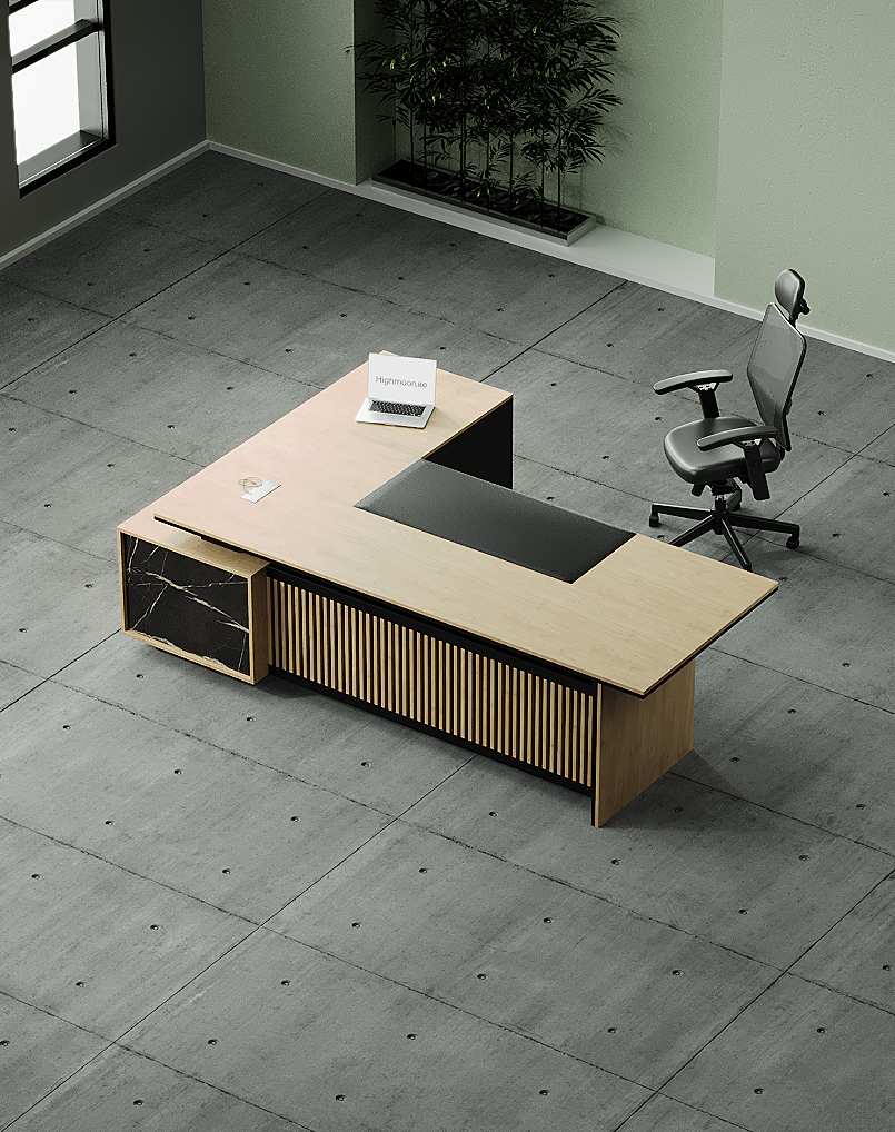 Flat Executive Desk - Highmoon Office Furniture Manufacturer and Supplier Flat Executive Desk (Black Leg)