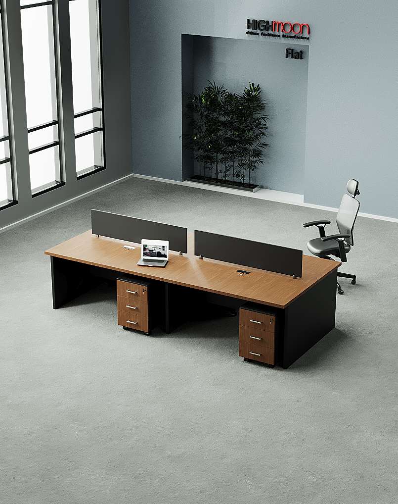 Flat 4 Cluster Workstation - Highmoon Office Furniture Manufacturer and Supplier Flat 4 Cluster Workstation - Highmoon Office Furniture Manufacturer and Supplier