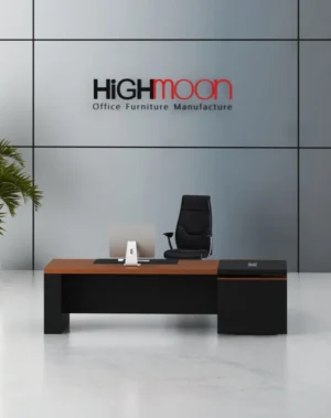 Class executive desk with black legs for executive offices and management spaces