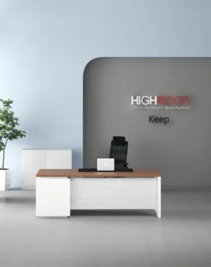 Keep straight executive desk with white legs for executive workspaces in Dubai