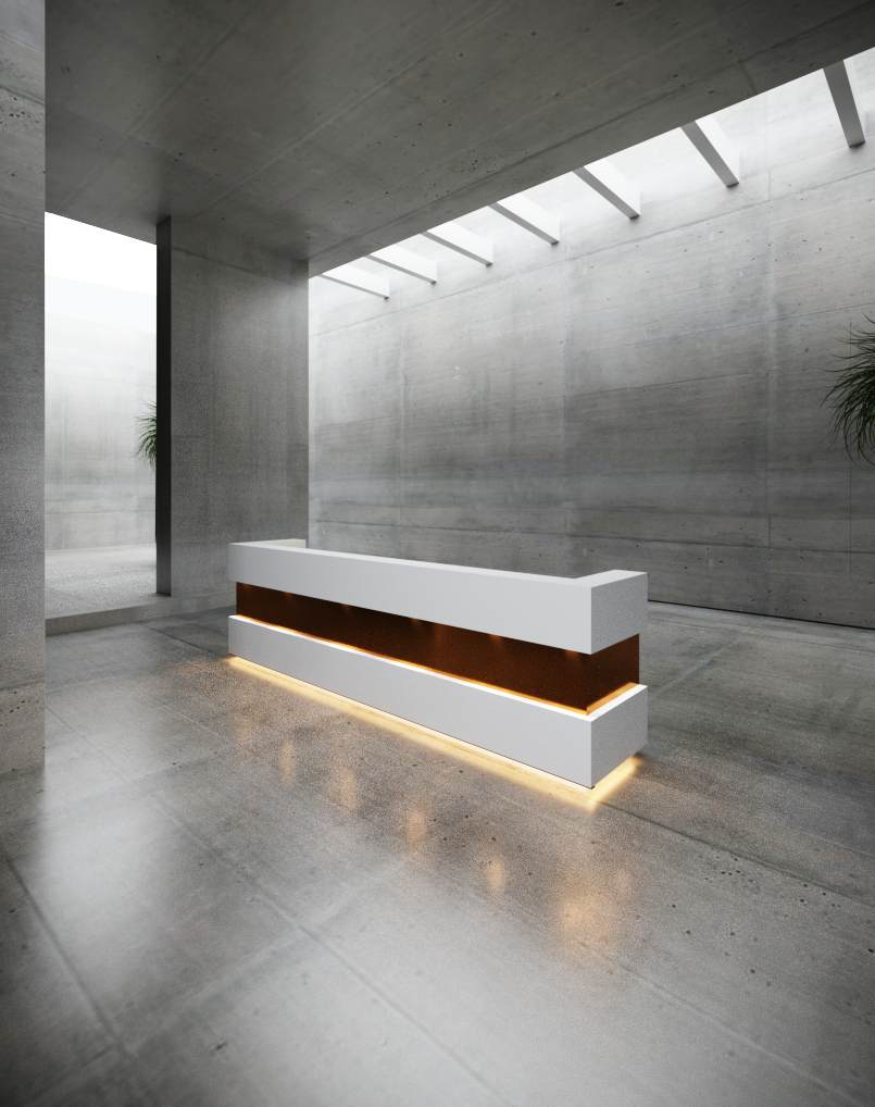 أفضل متجر أثاث مكتبي في دبي - Conva Reception Desk | Highmoon Office Reception Desk Dubai