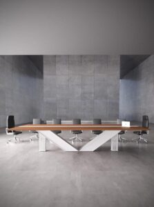 Bou Bou Meeting Table(White leg)