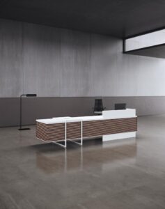 Stride Reception Desk (White Leg)