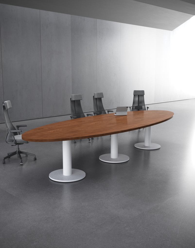 Boe Meeting Table White Leg | Modern Office Conference Table Dubai – Highmoon Shop Boe Meeting Table (White Leg) in Dubai. Durable, stylish melamine & metal design. No assembly required. Highmoon Office Furniture.