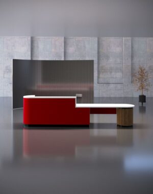 Commercial reception desk for modern office interiors in Dubai