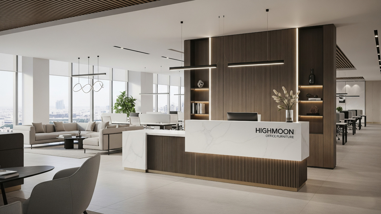 Top 10 Stylish Reception Desks for Modern Offices in Dubai – Highmoon Furniture