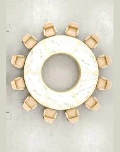 circular office table Highmoon Office Furniture modern round meeting table for office collaboration and space-efficient workspace design